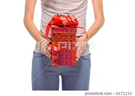 unrecognizable human present the big red gift box unrecognizable human present the big red gift box 6271212