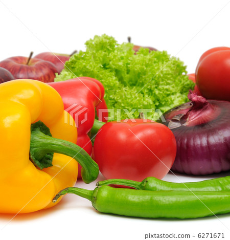 fruits and vegetable isolated on white background 6271671