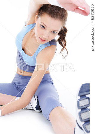 woman doing physical stretch woman doing physical stretch 6273090