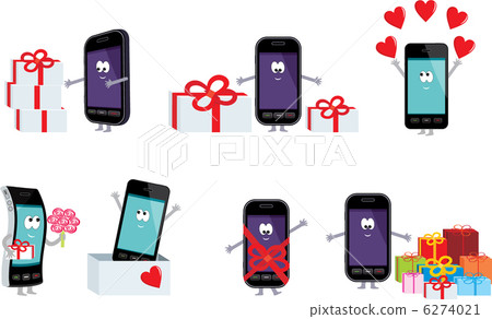 Smartphones in a gift. Smartphones in a gift. 6274021