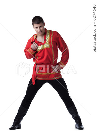 Sexy dancer in russian costume isolated Sexy dancer in russian costume isolated 6274540