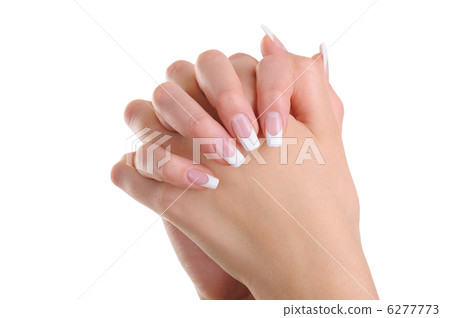 Women hands with beauty french manicure Women hands with beauty french manicure 6277773