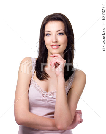 Smiling woman in thoughtful Smiling woman in thoughtful 6278272