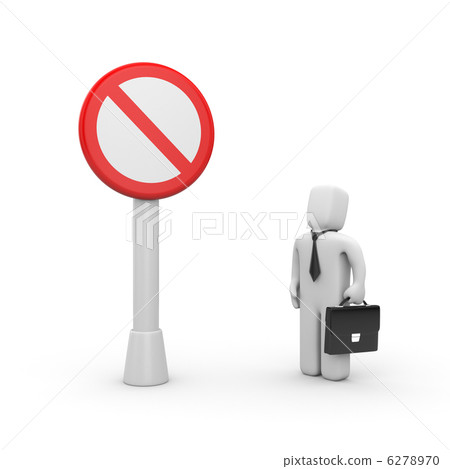 Businessman and stop sign 6278970