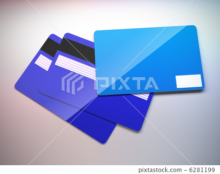 Plastic credit cards. 6281199