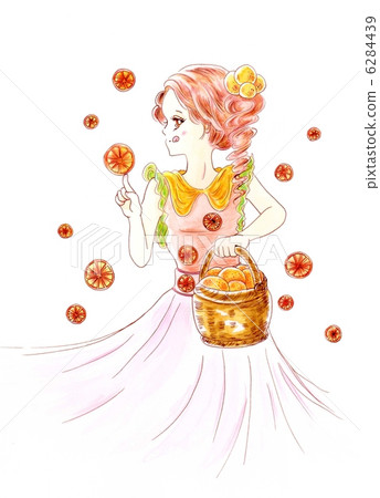 橙色·女孩 6284439