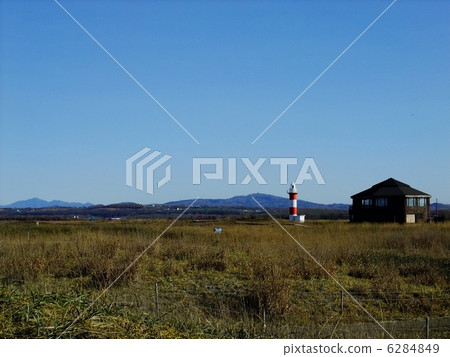 Ishikari lighthouse in late autumn 6284849