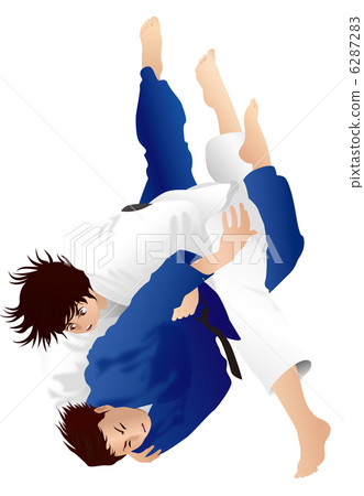 Stock Illustration: judo, competition, kumite