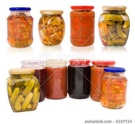homemade pickles and preserves - set 6287554