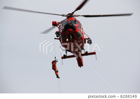 Initial ceremony - rescue training at a helicopter Initial ceremony - rescue training at a helicopter 6288149