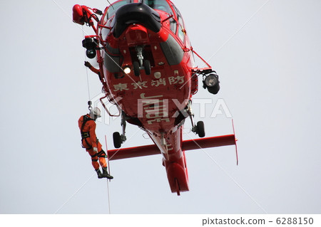 Initial ceremony - rescue training at a helicopter Initial ceremony - rescue training at a helicopter 6288150