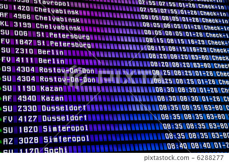 Departure schedule board in airport Departure schedule board in airport 6288277