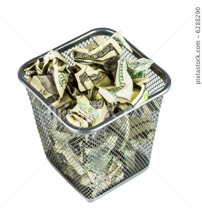 Money in a basket on a white background 6288290