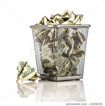 Money in a basket on a white background 6288291
