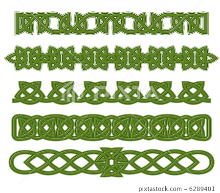 Green celtic ornaments Green celtic ornaments 6289401