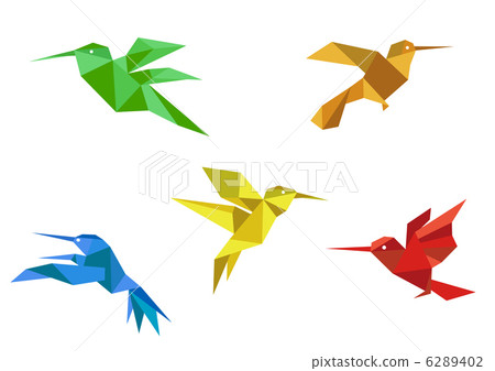 Origami hummingbirds set Origami hummingbirds set 6289402