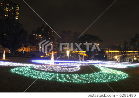 Osaka Hikari's Renaissance - Lawn Area Theme Lighting Green & White - 6291490