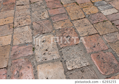 Vintage stone paved avenue street road 6293255