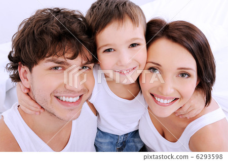 Happy young family from three person Happy young family from three person 6293598
