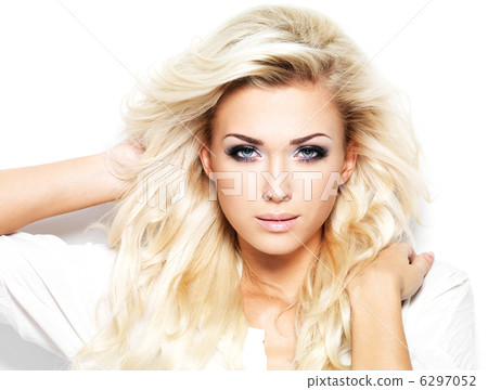 Beautiful blond woman with long hair Beautiful blond woman with long hair 6297052