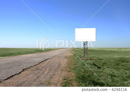 Blank billboard in desert Blank billboard in desert 6298116