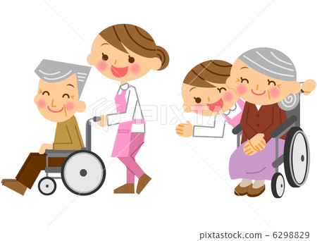 Caregiver woman - Stock Illustration [6298829] - PIXTA