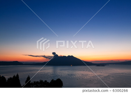 Sakurajima evening view Sakurajima evening view 6300266