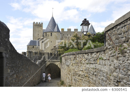 Inside of Carcassonne, Cite (a city of fort) 6300541