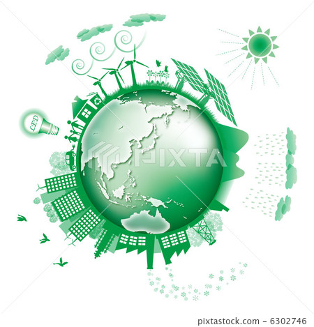 ECO圖像圖綠色全球環境_ 01 6302746