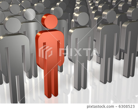 顯示人的3DCG例證 6308523