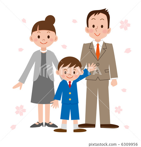 入學儀式父母子女 入學儀式父母子女 6309956