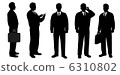 Silhouette illustration of a businessman wearing a jumper 6310802