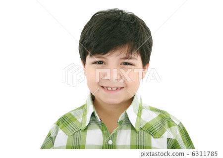 Cute smiling happy little boy isolated on white background Cute smiling happy little boy isolated on white background 6311785