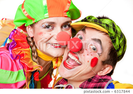 Two clowns smiling 6317844