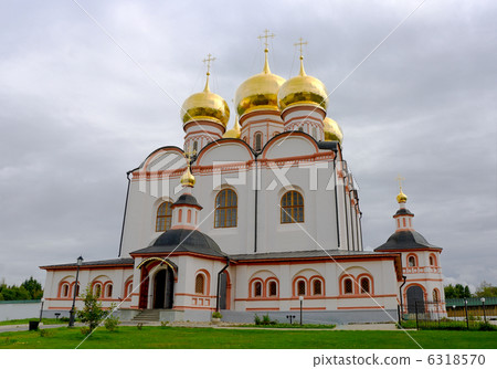 View of Iver Cathedral to Iversky Monastery, Russia. 6318570