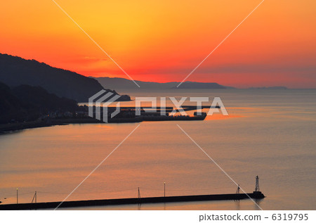 Sunset over the coast of Okinawa 6319795