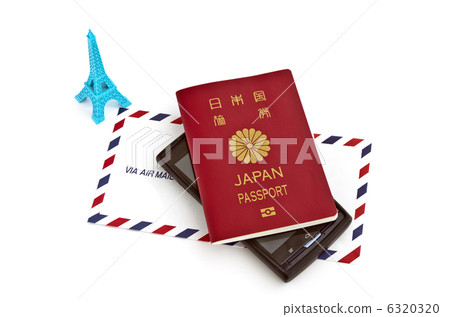 護照和航空郵件信封和智能手機 護照和航空郵件信封和智能手機 6320320