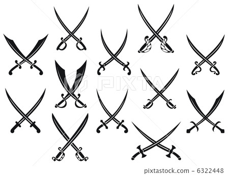 Swords and sabres for heraldry 6322448