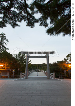 Ise shrine Uji Bridge and torii Ise shrine Uji Bridge and torii 6322810