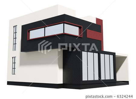 Modern house exterior 3d Modern house exterior 3d 6324244