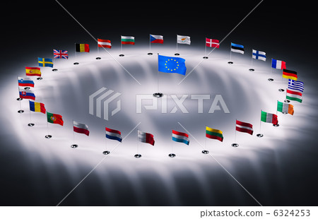European union flags European union flags 6324253