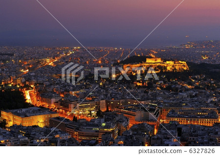 Temple of Parthenon at dusk Temple of Parthenon at dusk 6327826