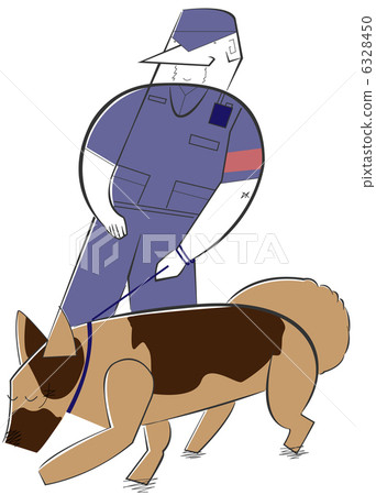 Police dog and policeman Police dog and policeman 6328450