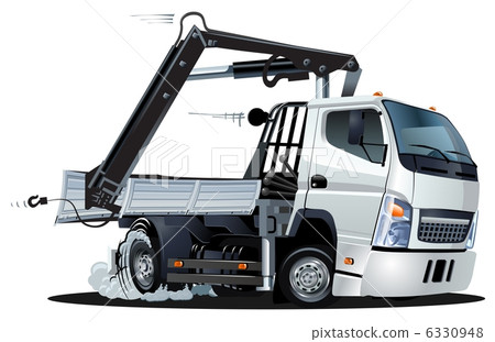 Cartoon tow truck crane 6330948