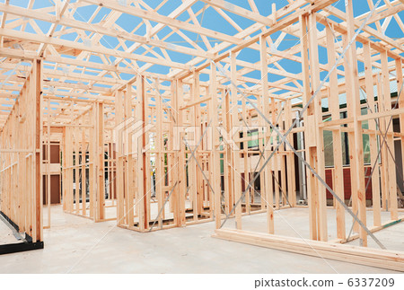 New home construction framing. 6337209