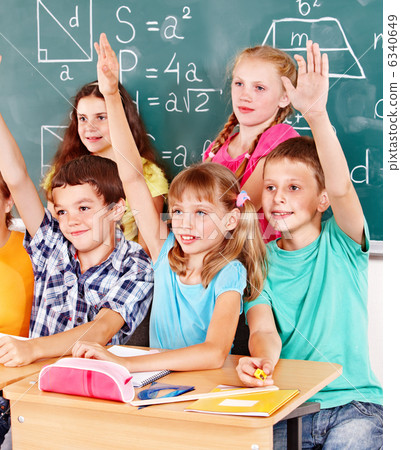 School child sitting in classroom. School child sitting in classroom. 6340649