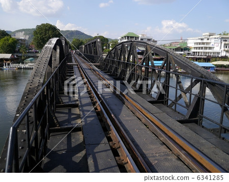 Kwai River Iron Bridge in Kanchanaburi, Thailand 6341285