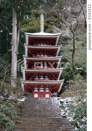 在雪的室戶寺 在雪的室戶寺 6342812