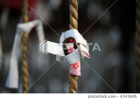 Paper doll and Omikuji 6343606