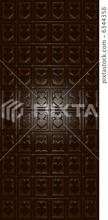 板巧克力例證黑暗的巧克力心臟 板巧克力例證黑暗的巧克力心臟 6344358